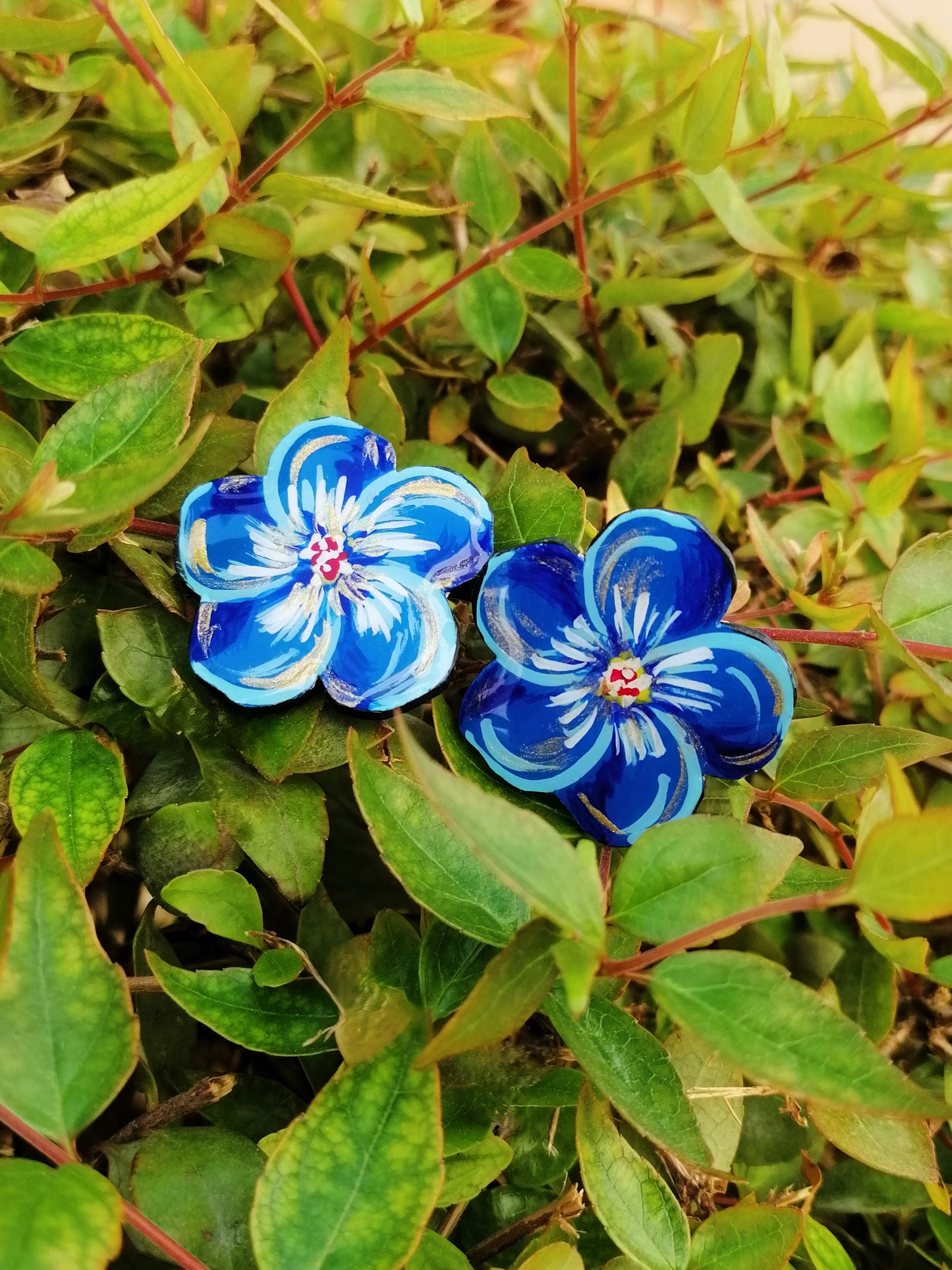 Pendientes Hibisco Azul