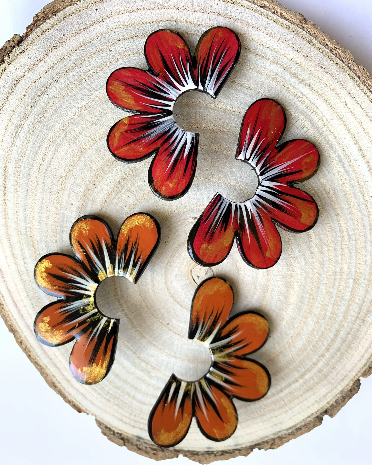 Pendientes Pétalos de Fuego